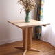 Square meal table made of solid wood
