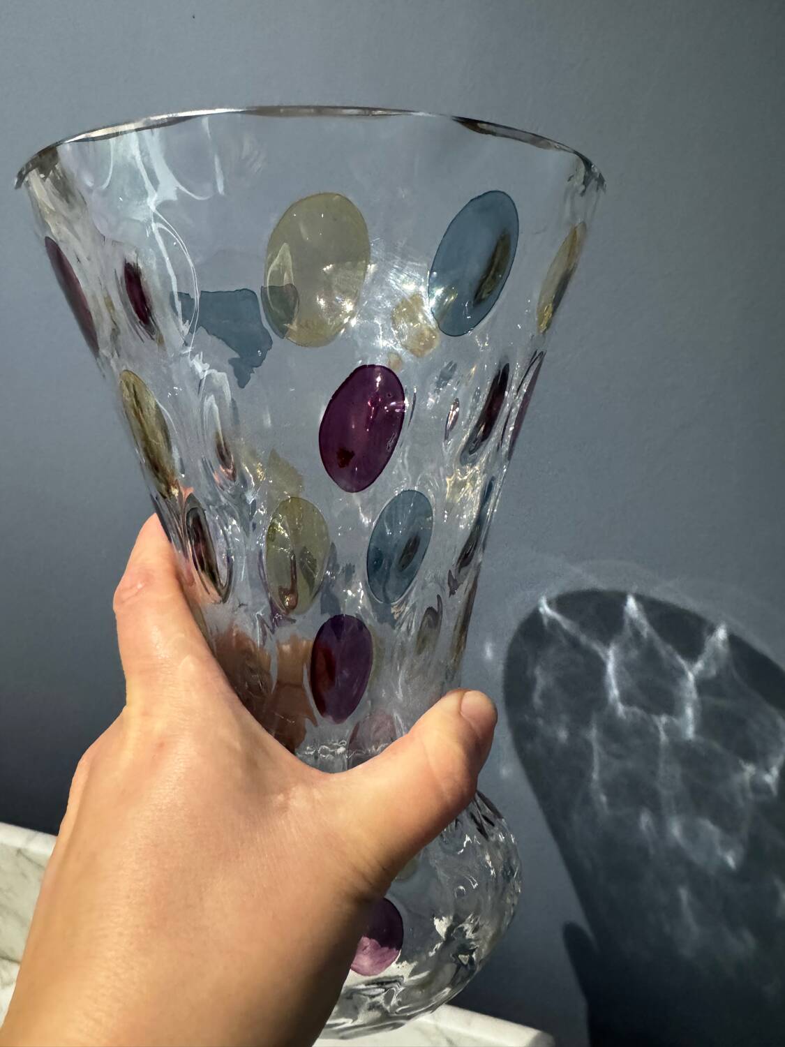 Bohemian glass vase Borske Sklo Nemo Pitcher by Max Kannegiesser