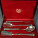 Service of 4 cutlery with silver sweets 201 gr late nineteenth century SB