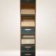 Notary desk with blue flaps, also known as a card index.