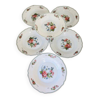6 assiettes creuses vintage ARCOPAL