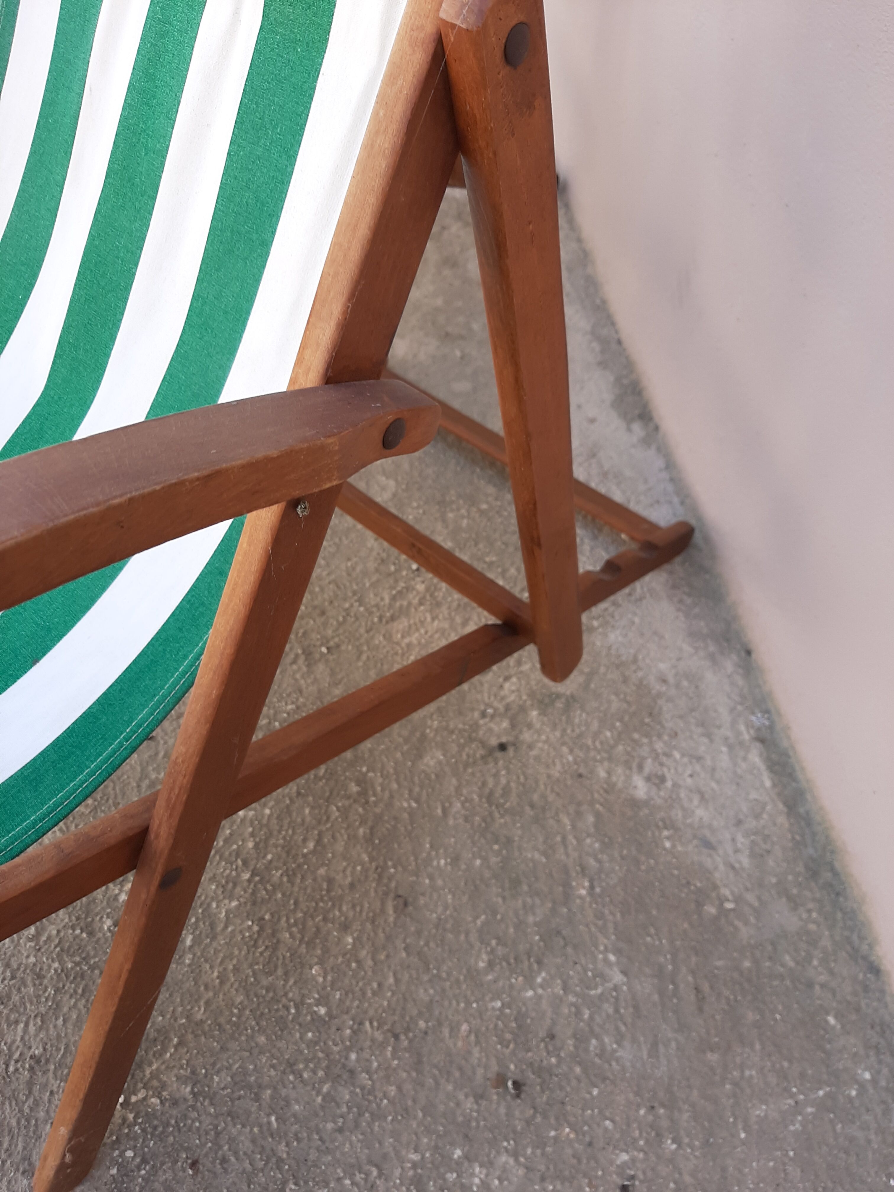 Pair of Chilean vintage sunbeds