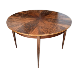 Table ronde scandinave ep 1960/70 palissandre de Rio