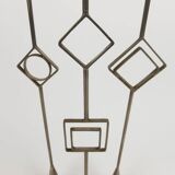Set of three 1970s design candlesticks