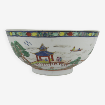 Bol vintage en porcelaine peinte à la main Chine 1900 CM2