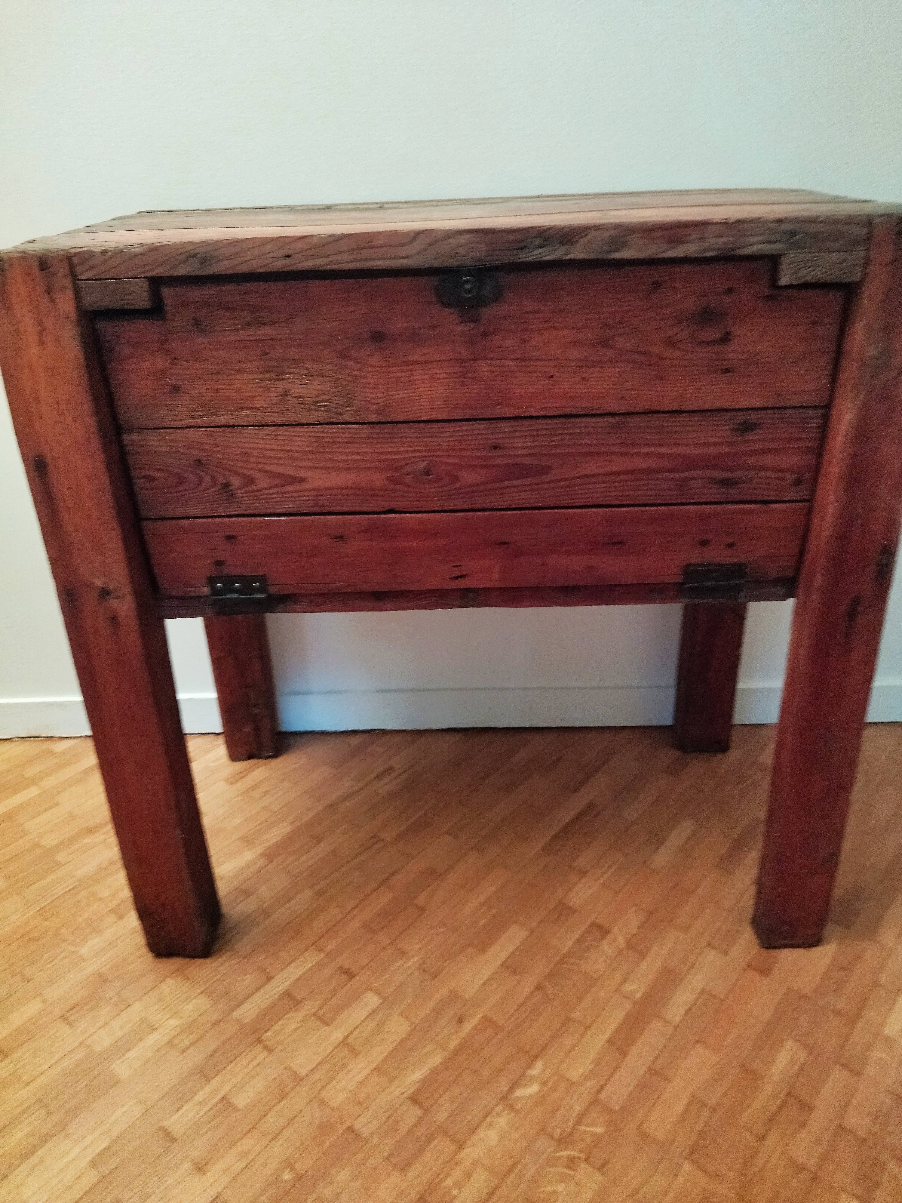 Handmade workbench (60s) solid wood