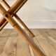 folding wooden stool bamboo style early 20th century