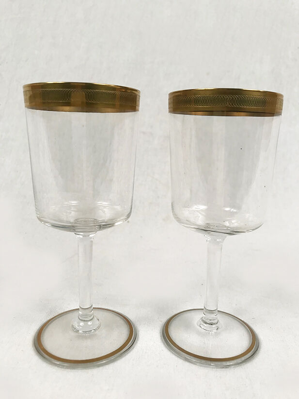 Series of eleven crystal walking glasses