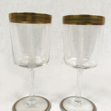 Series of eleven crystal walking glasses