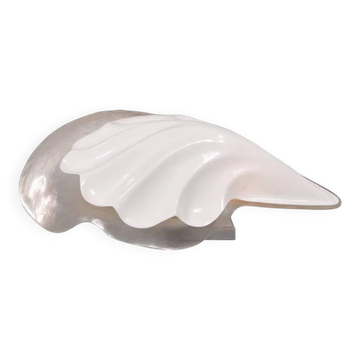 Lampe en acrylique en forme de coquille des années 1970 par Rougier