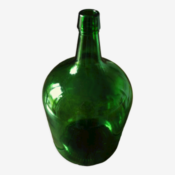 Bonbonne en verre vert dame jeanne