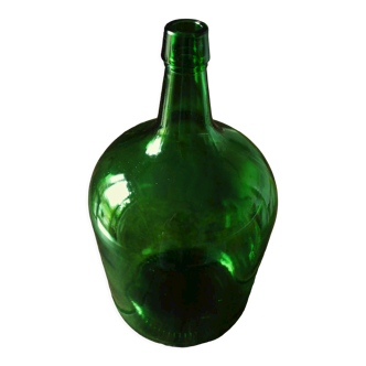 Bonbonne en verre vert dame jeanne