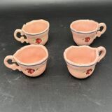 Pink ceramic dinner service with small flower patterns – 1224b7