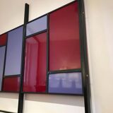 Partition partition or separator of colorful modern Italian room of the middle of the century