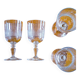Set of 4 stemmed glasses with chiseled decoration