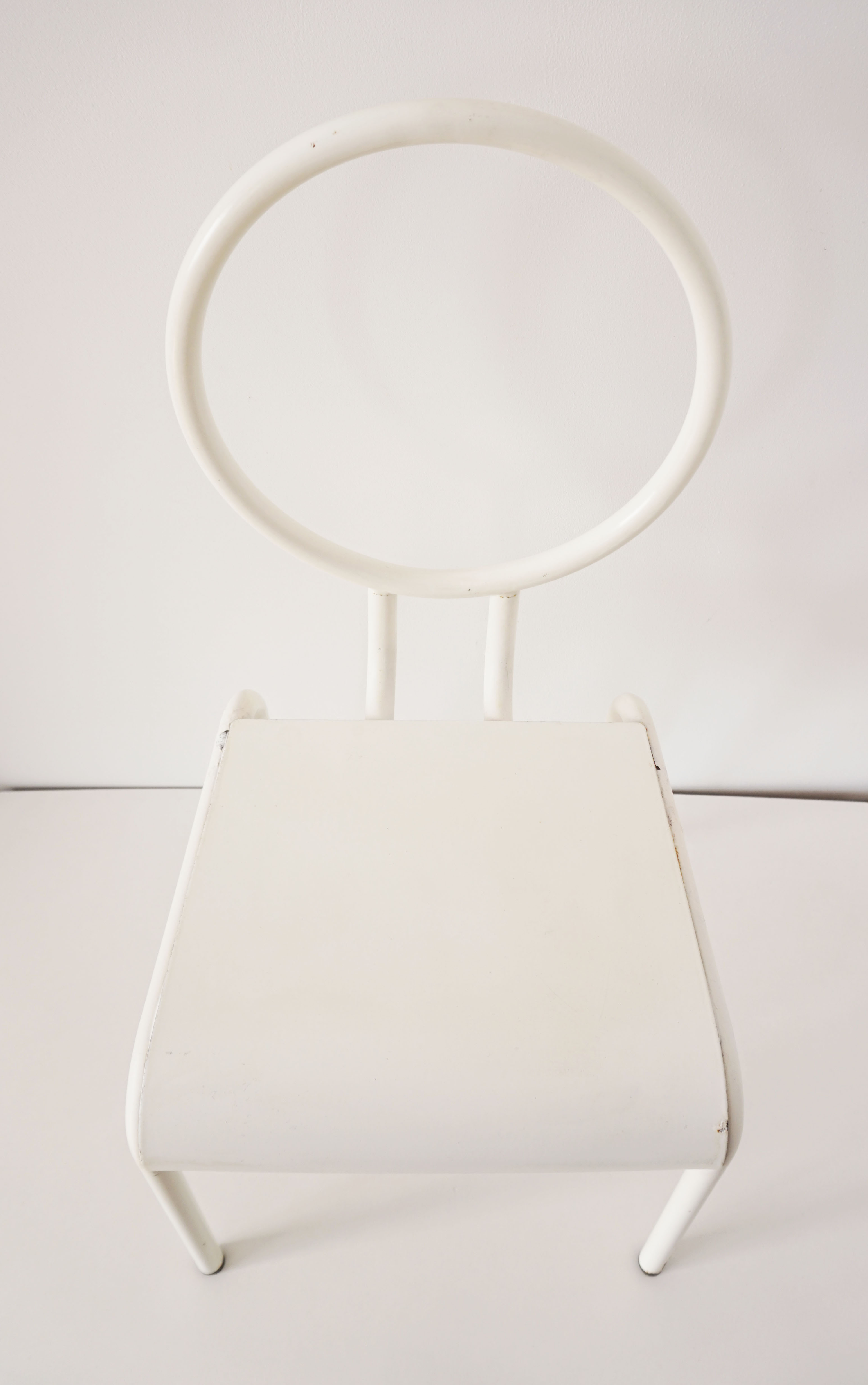 Vintage white metal children's chair