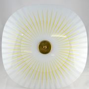 Hanging lamp glass and brass  60s vintage