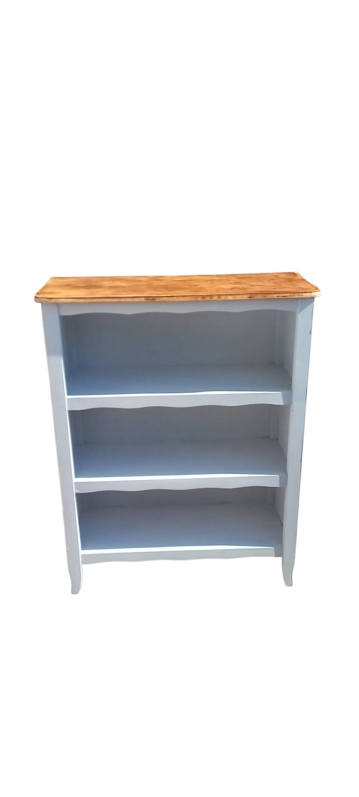 Old white and wood bookshelf