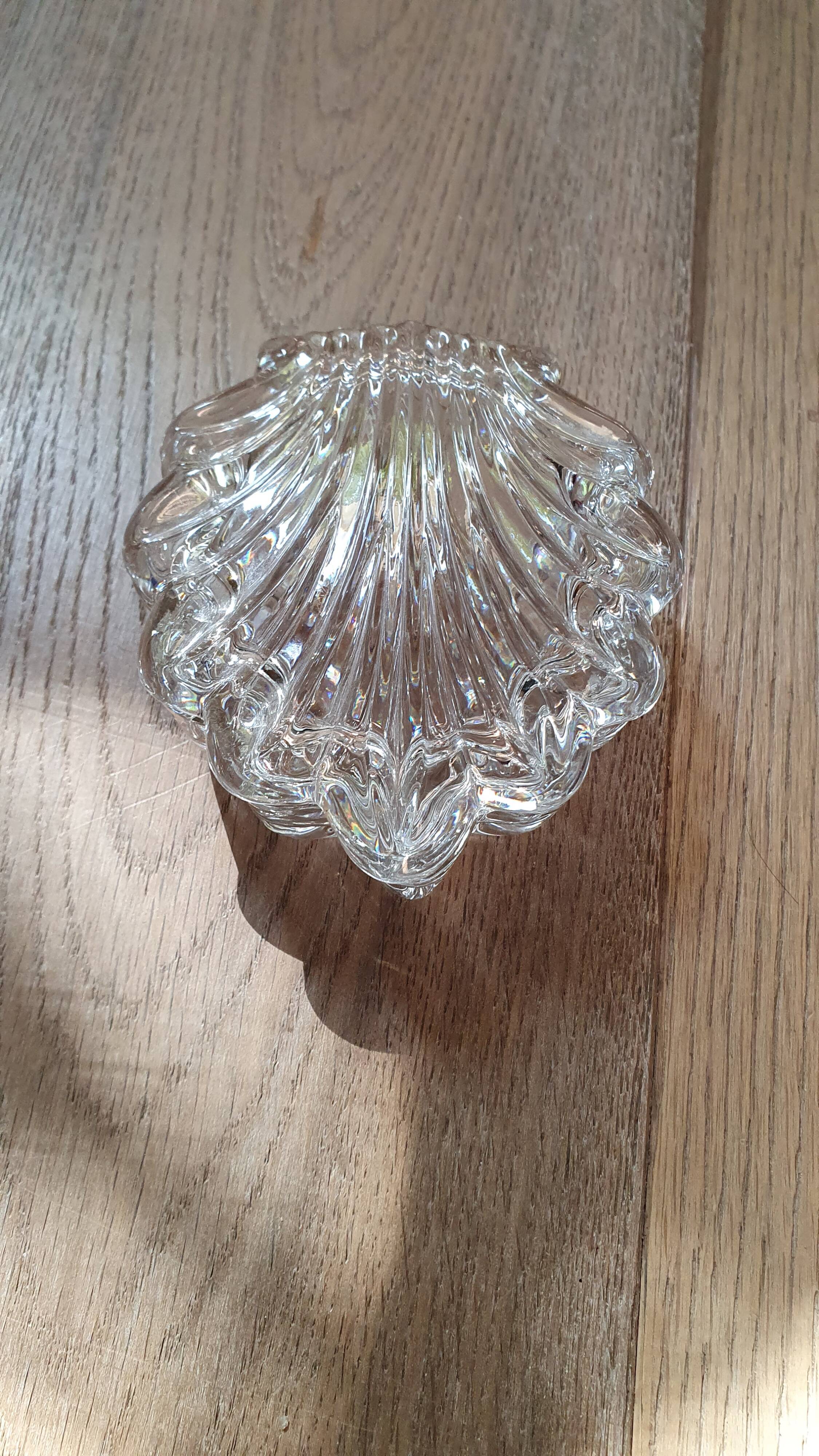 Art deco shell crystal jewelry box