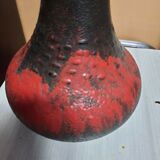 Vase en verre peint