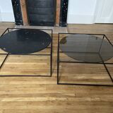 Tables basses Roche Bobois verre et marbre
