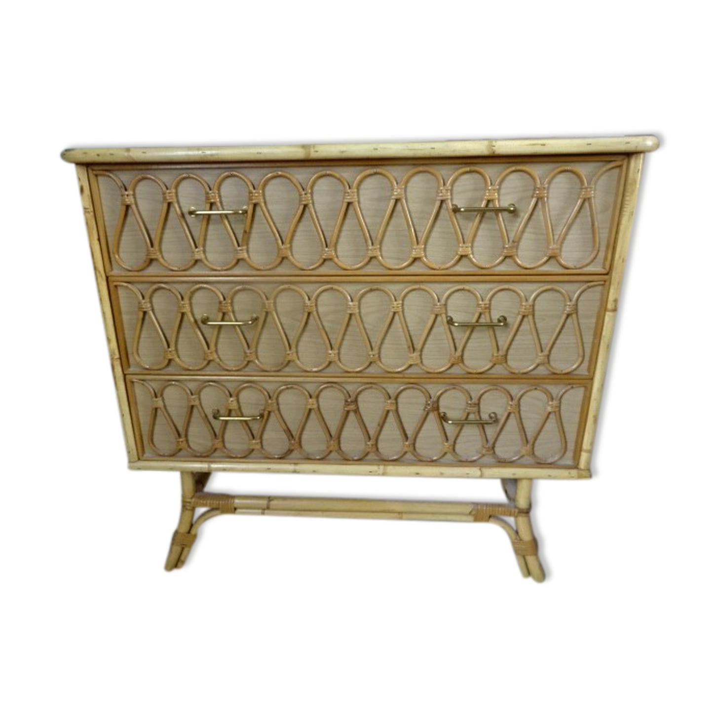Rattan chest of drawers