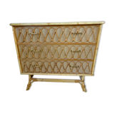 Rattan chest of drawers