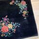 Antique Chinese carpet Art Deco handmade 94cm x 94cm 1920s