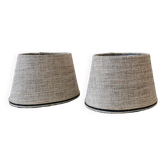 Set of 2 oval lampshades