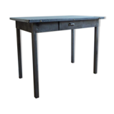 Metal kitchen table with gray speckled enameled top from the 1940s