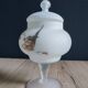 Vintage opaline glass footed bonbonnière