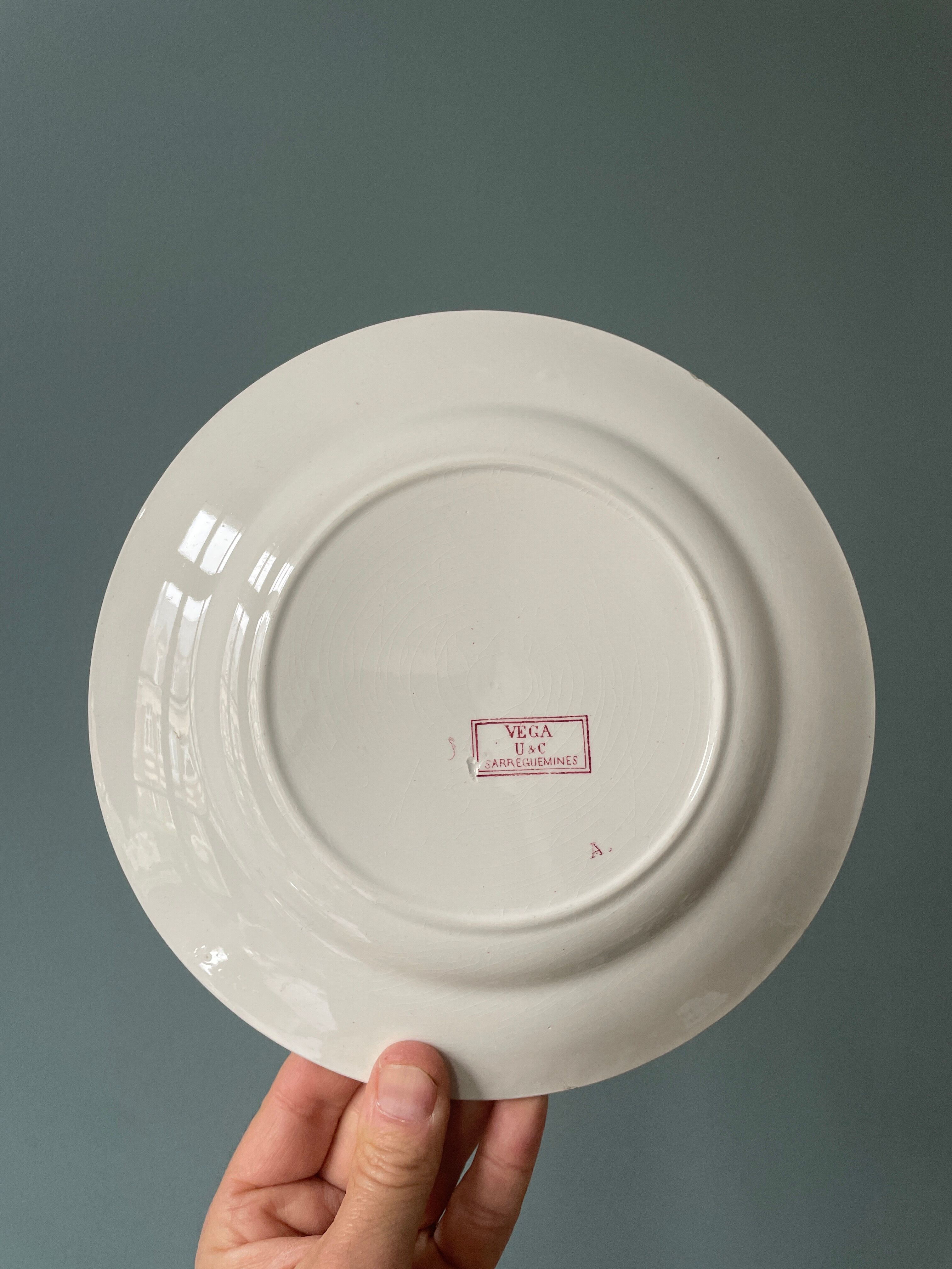 Set of 4 flat plates "Vega" U&C Sarreguemines