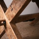 Solid wood farmhouse table