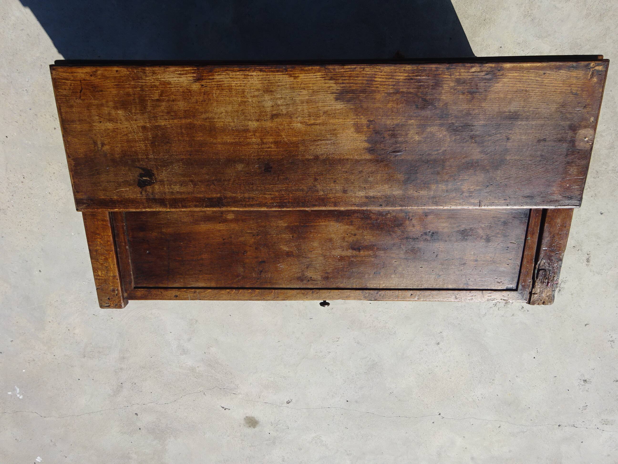 Office furniture, old glove maker's table.