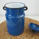 Milk pot in blue emailôle