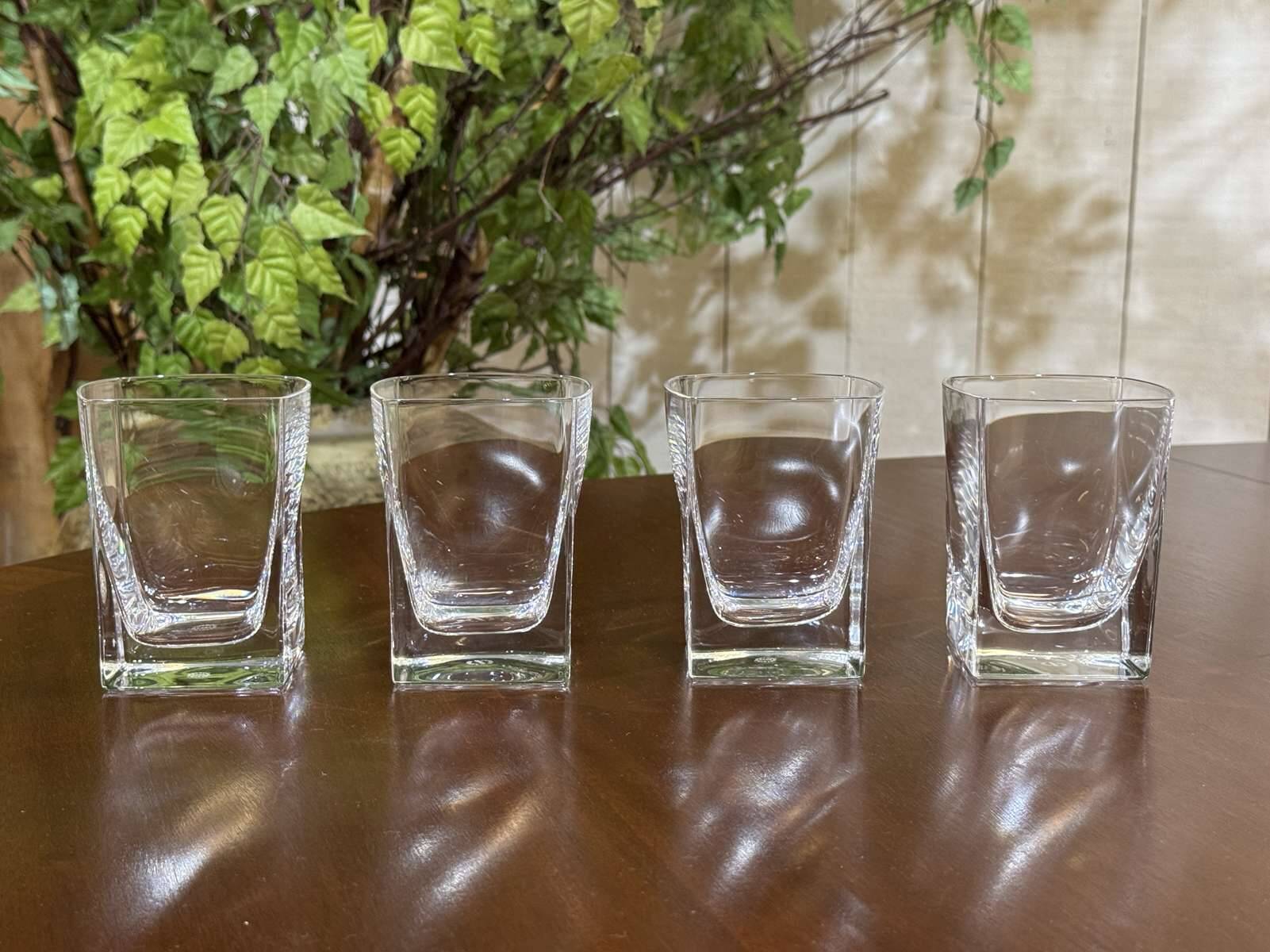 Set of 4 crystal whisky glasses from Sèvres.