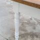 Rustic farmhouse bistro table in oak with Louis Philippe legs - 2m