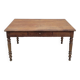 Rustic farm table in solid oak, Louis Philippe legs, 19th century - 1m40