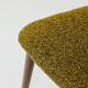 Lot de 6 chaises de salle à manger modernes en hêtre, bouclé jaune, bois foncé