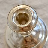 Bougeoir ancien en métal argenté patiné