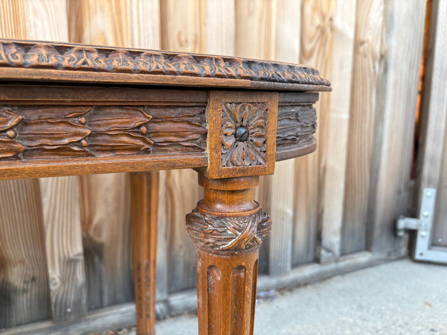 Louis XVI style piano bench in carved wood and caning