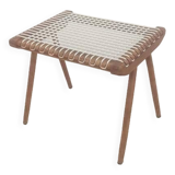 Footrest Georges Tigien, from the 60s. Light teak structure