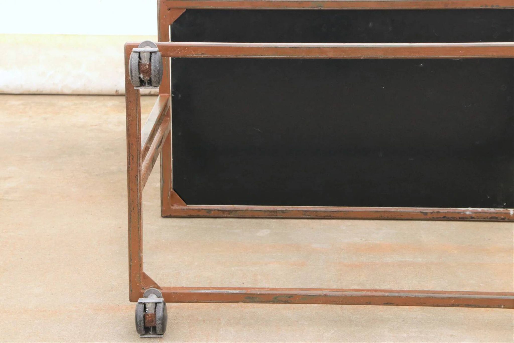 Czechoslovak vintage serving trolley on wheels, mid-century bar cart, 1970s