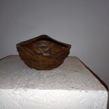 Brutalist monoxyl wood cutting
