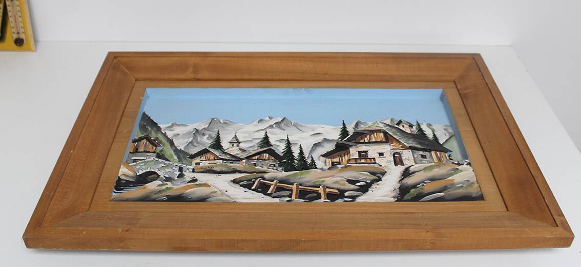 Relief map The village in the mountain