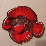 Ceramic fish trinket dish from Vallauris, signed from the 60s