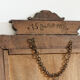 Carved wood mirror, folk art