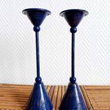 Pair of Memphis design candlesticks 1980
