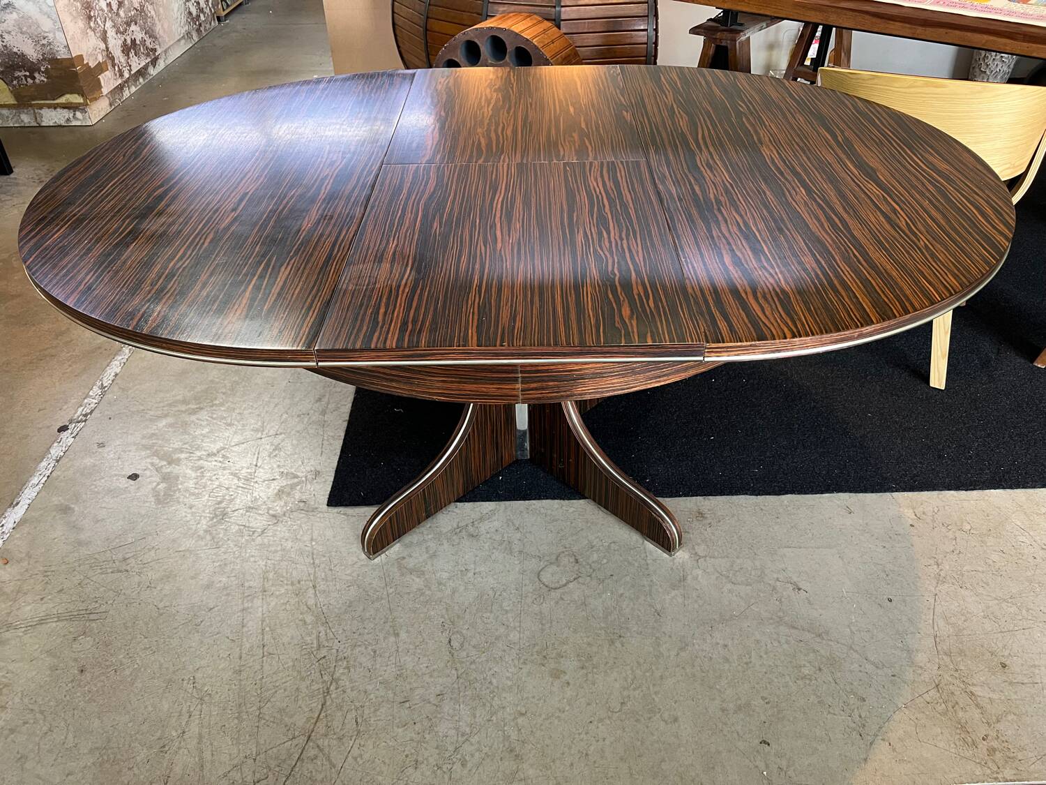 Vintage round table 1 extension rosewood 70's