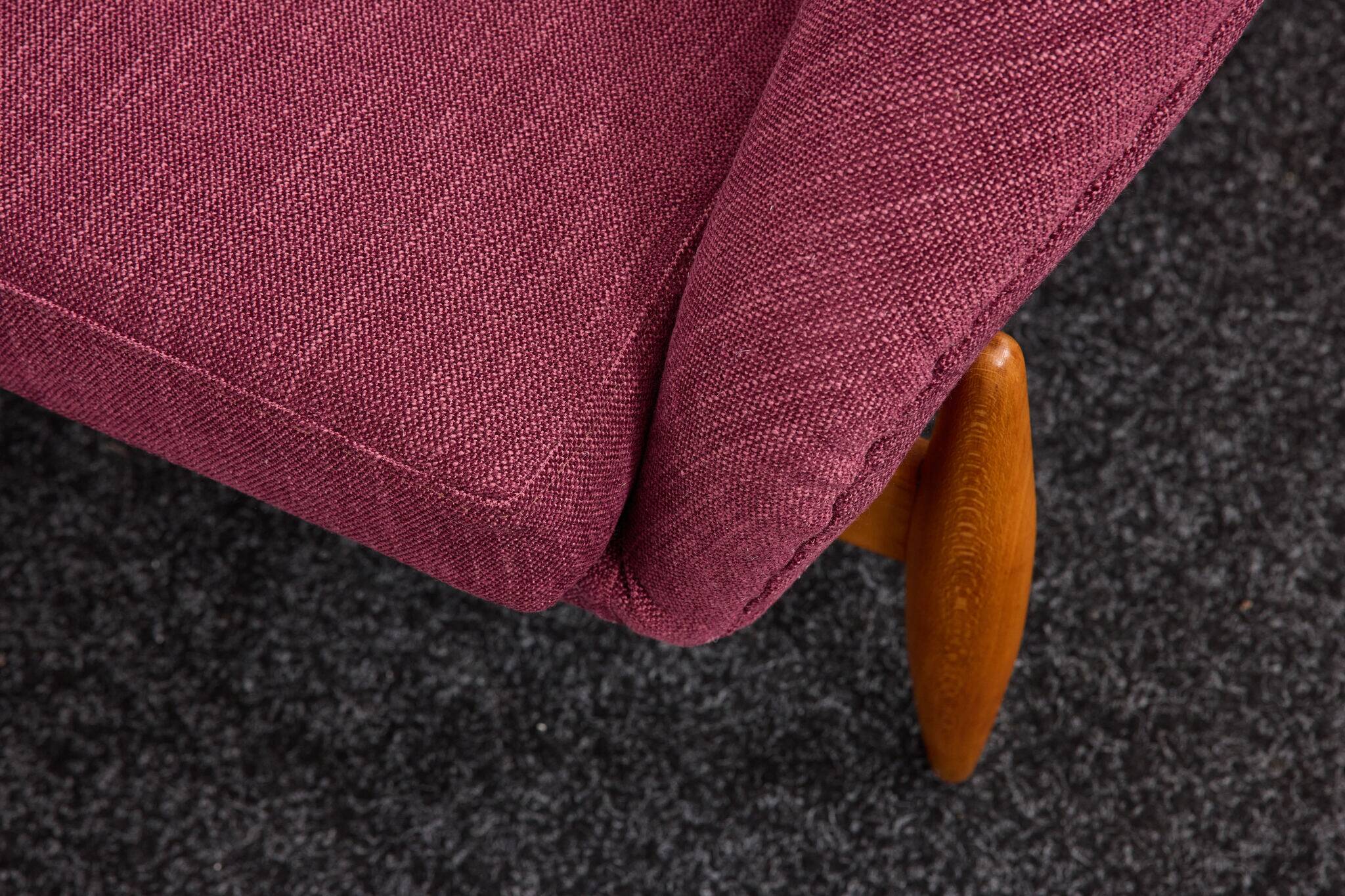 Lounge Chairs in Hand-Stitched Jacquard Upholstery by Sándor Palócz, 1968